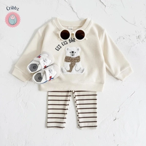 {Autumn Baby Polar Bear Outfit Set
