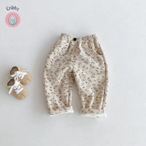 Winter Floral Baby Warm Pants