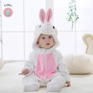 Winter Dinosaur Hooded Baby Jumpsuit