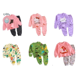Autumn Casual Kids Waffle Clothing Set