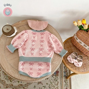 Autumn Knitted Bodysuit for Baby Girls