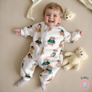 Cozy Fleece Bear Winter Jumpsuit