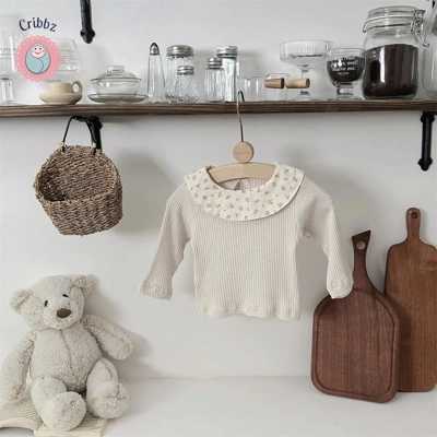 Cute Floral Baby Bottoming Shirt title=