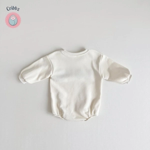 Baby Love Embroidered Cream Romper Jumpsuit