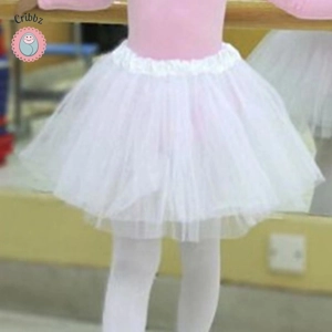 Fashion Kids White Mesh Tutu Skirt