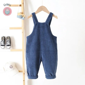 Corduroy Baby Overalls with Front Pocket