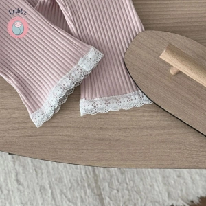 Autumn Infant Girls Striped Bell Bottom Leggings