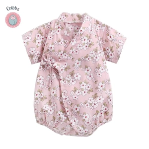 Cotton Baby Cartoon Flower Bodysuit