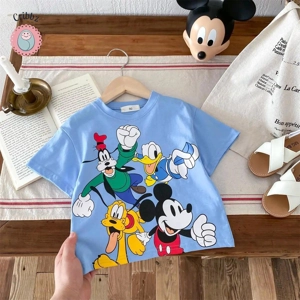 Brown Mickey Cartoon Kids T-shirt