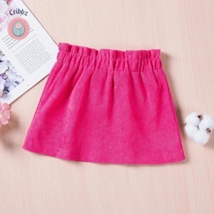 Summer Baby Girl Bow Button Mini Skirt