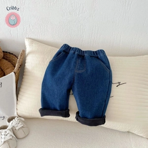 Soft Denim Straight Jeans for Kids