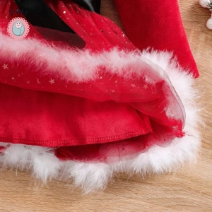 Red Sequined Christmas Princess Dress for Kids