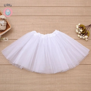 Fashion Kids White Mesh Tutu Skirt