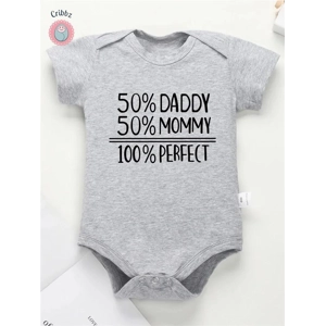 Cute Letter Print Baby Romper Set