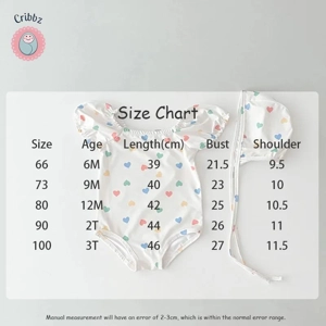 Cute Toddler Heart Beach Swimsuit Set