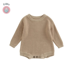 Cute Knitted Sweater Romper for Newborns