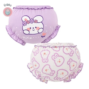 Kids Cotton Bow Dot Underwear Shorts