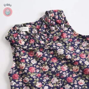 Summer Cotton Flower Dress Set for Girls