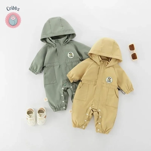 Autumn Infant Hooded Jumpsuit Jacket
