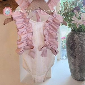 Milancel Girls Lace Bow Swimsuit