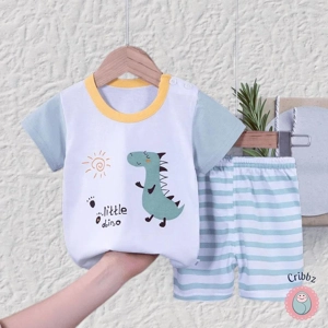 Cotton Dinosaur Kids Pajama Set