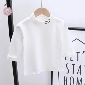 Warm Fleece Turtleneck Tees for Kids