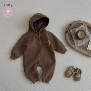 Winter Plush Baby Bear Jumpsuit Romper