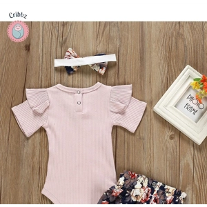 Summer Infant Girl Ruffle Romper Set