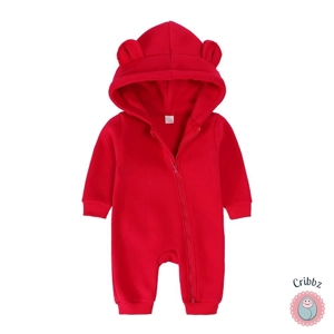 Newborn Bear Hoodie Jumpsuit Outfit