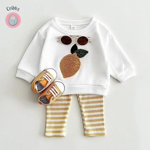 Baby Girl Fruit Embroidered Outfit