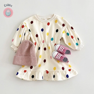 Autumn Cotton Princess Balloon Dress