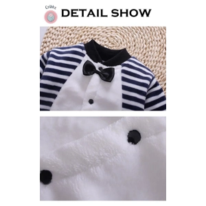 Warm Flannel Baby Jumpsuit and Jacket