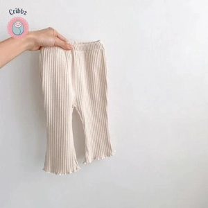 Girls Casual Flared Stretch Trousers