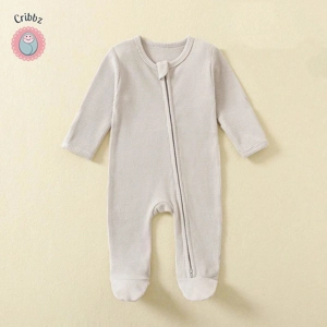 Organic Cotton Baby Zippered Romper Jumpsuit