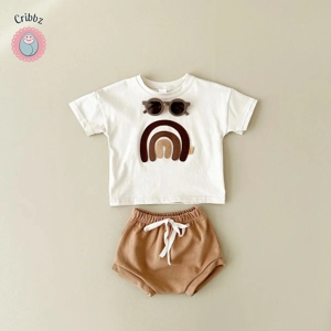 Infant Rainbow Patchwork Summer Set