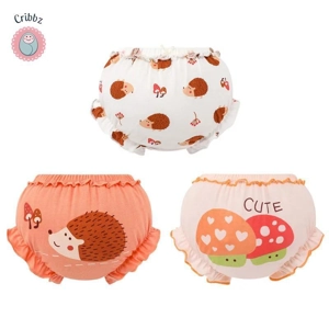Cribbz Baby Girls Cotton Briefs Set