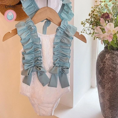 Milancel Girls Lace Bow Swimsuit title=