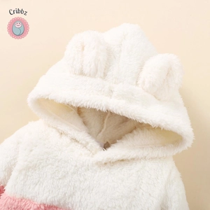 Newborn Baby Girl Fluff Hoodie Set