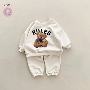 Childrens Bear Sweater and Pants Set