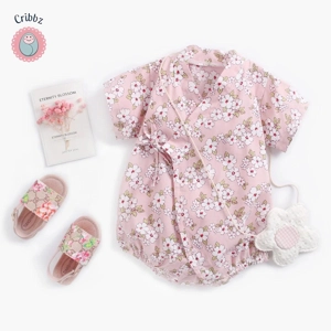 Cotton Baby Cartoon Flower Bodysuit