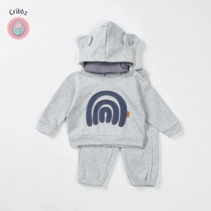 Baby Boys Rainbow Bear Ear Outfit Set