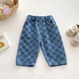 Casual Elastic Waist Kids Trousers