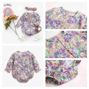 Cute Cotton Baby Girl Bodysuits with Headband