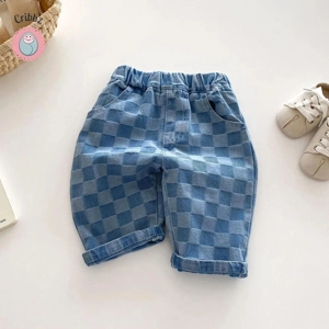 Casual Elastic Waist Kids Trousers