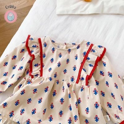 Baby Girls Floral Dress Outfit title=