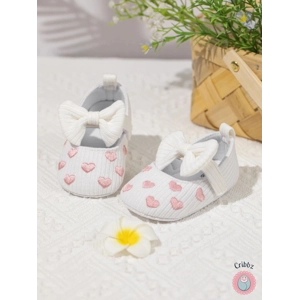 Cotton Sole Baby Girl Bow Shoes