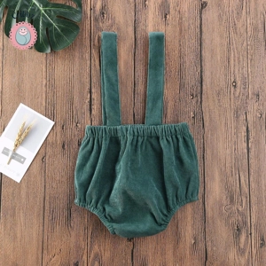 Cute Corduroy Suspender Rompers for Babies