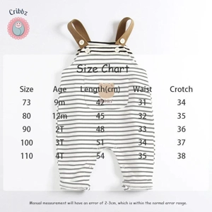 Cute Stripe Bear Overalls for Toddlers