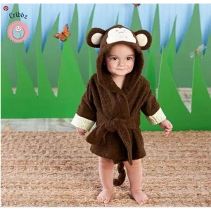 Cotton Baby Cartoon Bathrobe Towel