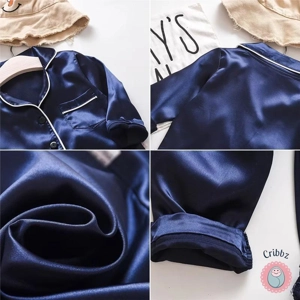 Korean Silk Satin Childrens Pajama Set